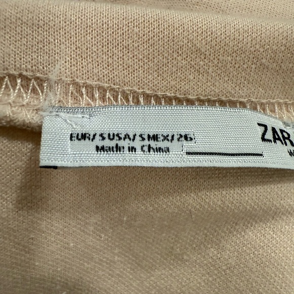 Zara Pinkish Cream Off White Oversized Sweatshirt Top Faux Fur Drop Shoulder - Picture 8 of 11